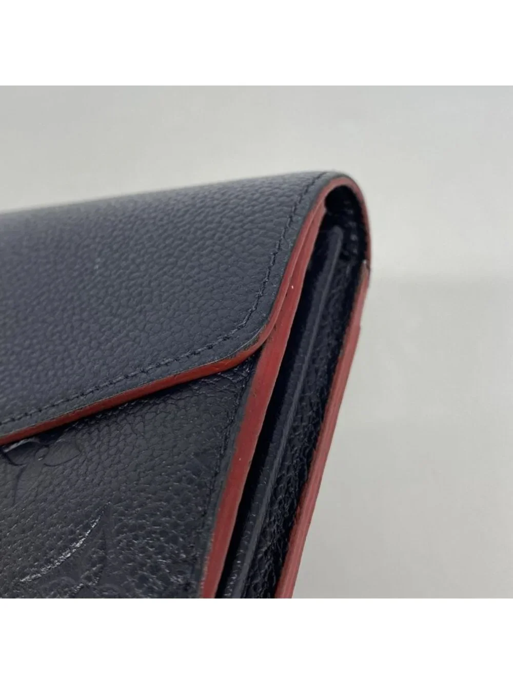 Louis Vuitton Wallet Monogram Empreinte Portefeuille Sarah Marine Rouge